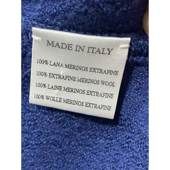 Nino Colombo Cardigan Sweater Womens Sz 42 (US S/M) Blue Italy 100% Merino Wool - Picture 8 of 10